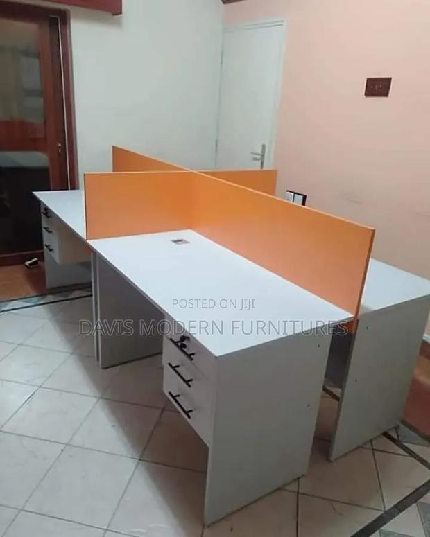 Back -to-Back Layout With White and Orange Partition
