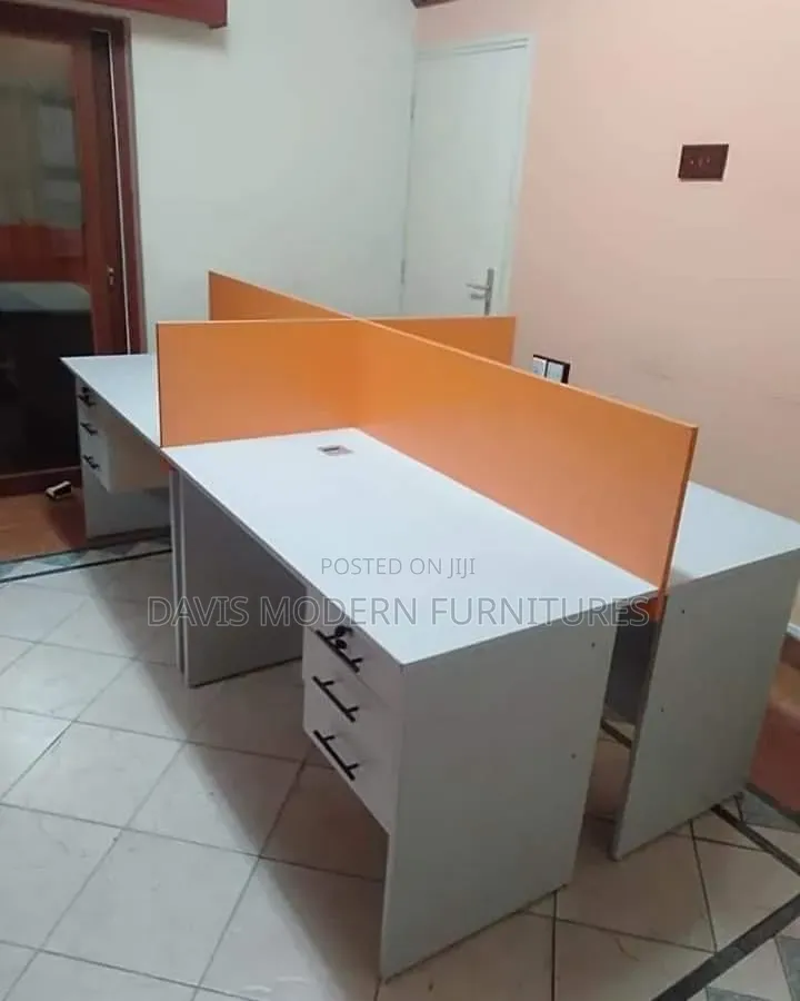Back -to-Back Layout With White and Orange Partition