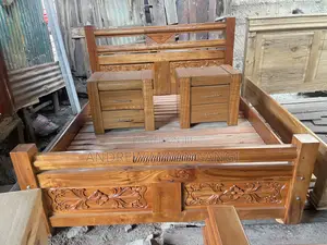 Brand New Camphor Bed With Side Cabinets