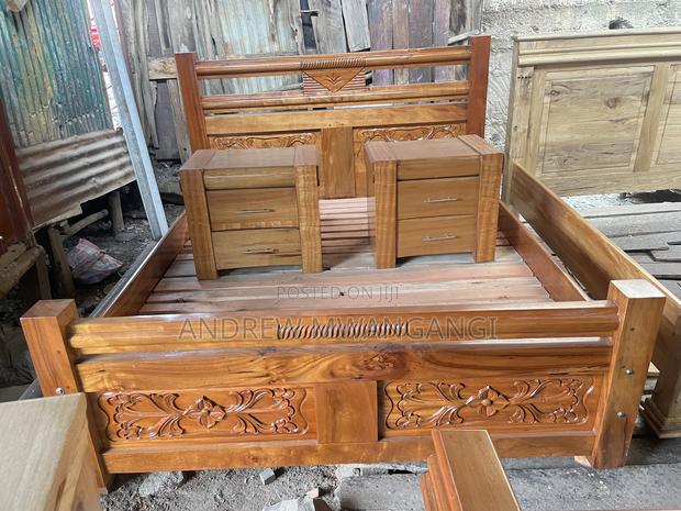 Brand New Camphor Bed With Side Cabinets