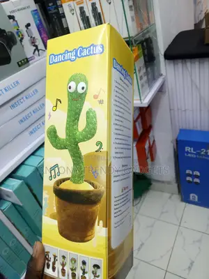 Interactive Singing Cactus Plush Toy With Led Lights