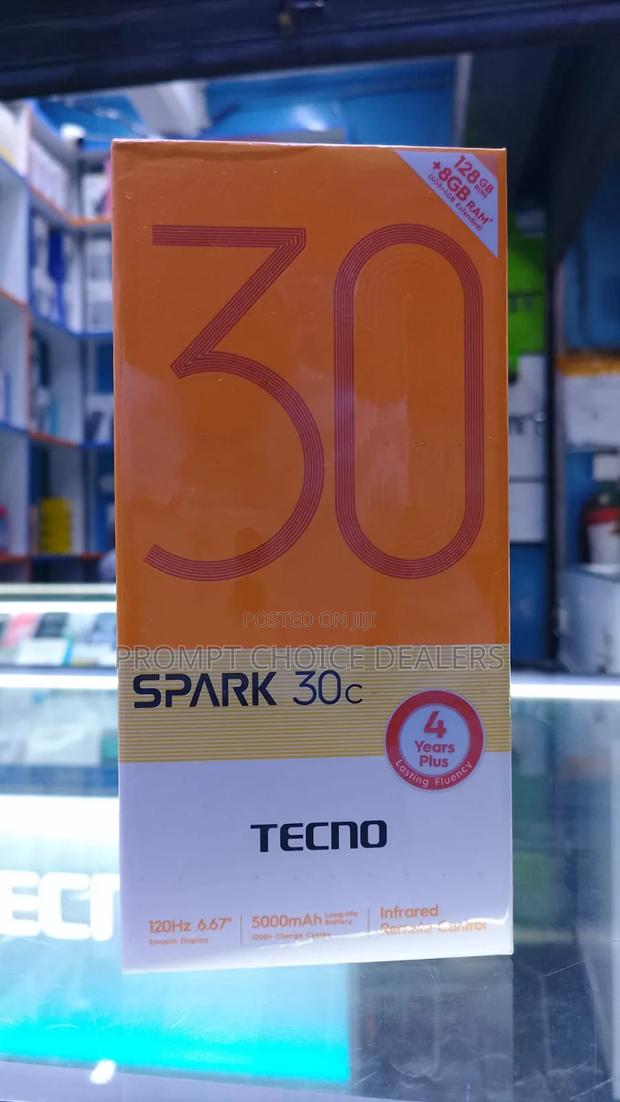 New Tecno Spark 30C 128 GB Black - thumbnail 2