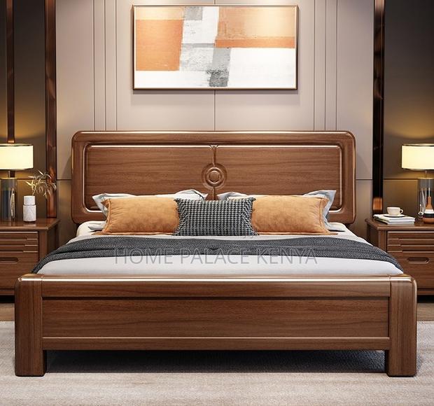 Wooden Bed: Luxury Sleep Bed With Nightstands