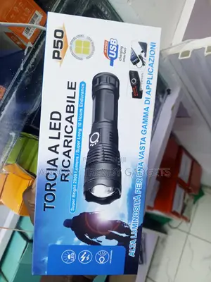Torcia P50 Portable Rechargeable Tactical Flashlight