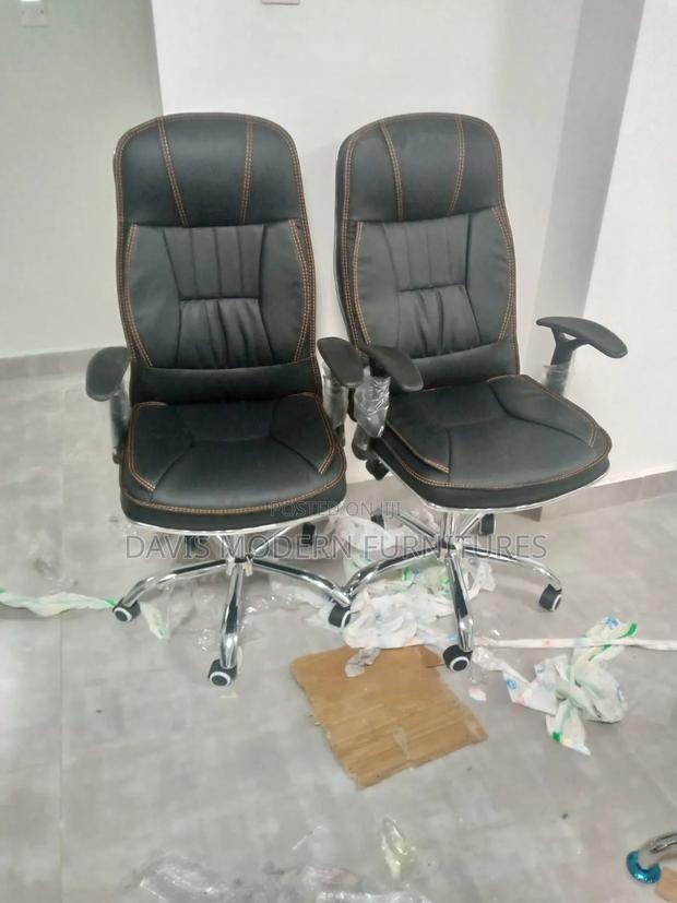 Black Leather Office Chairs - main view