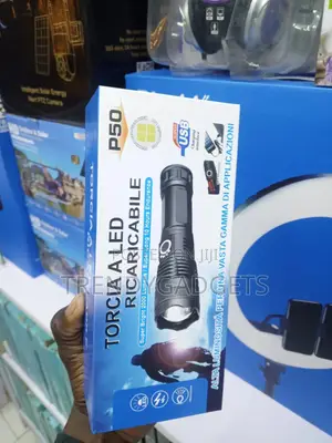 Torcia P50 High Power Led Flashlight Rechargeable USB Torch