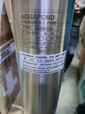 Aquapond 3hp 215m Head Submersible Pump