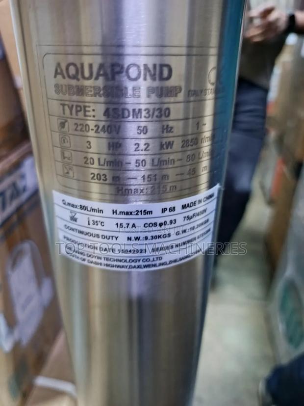 Aquapond 3hp 215m Head Submersible Pump - thumbnail 4