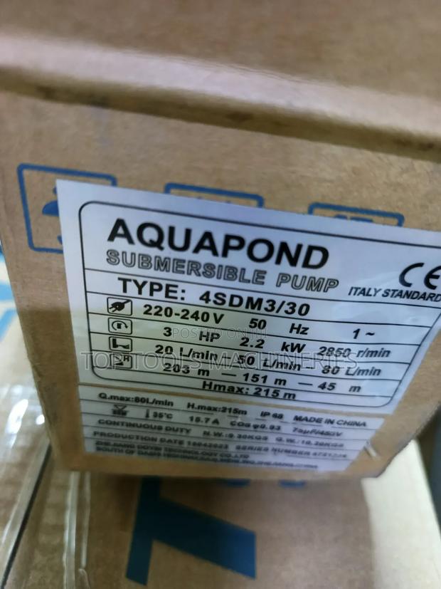 Aquapond 3hp 215m Head Submersible Pump - thumbnail 6