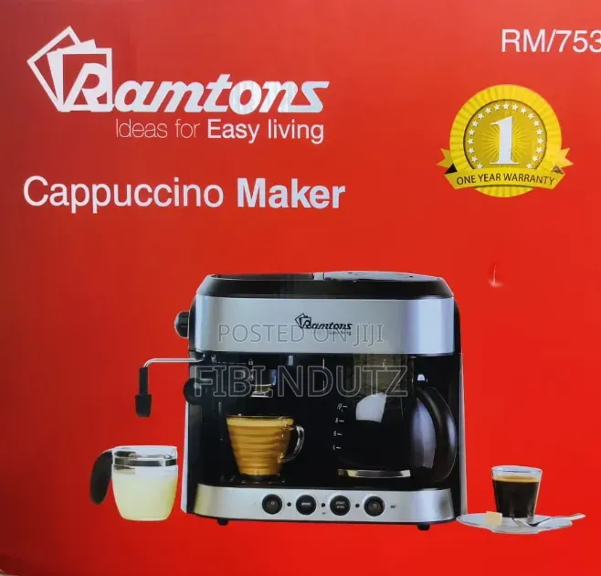Capuchino Maker/Ramtons Capuchino Maker and 1 Year Warranty