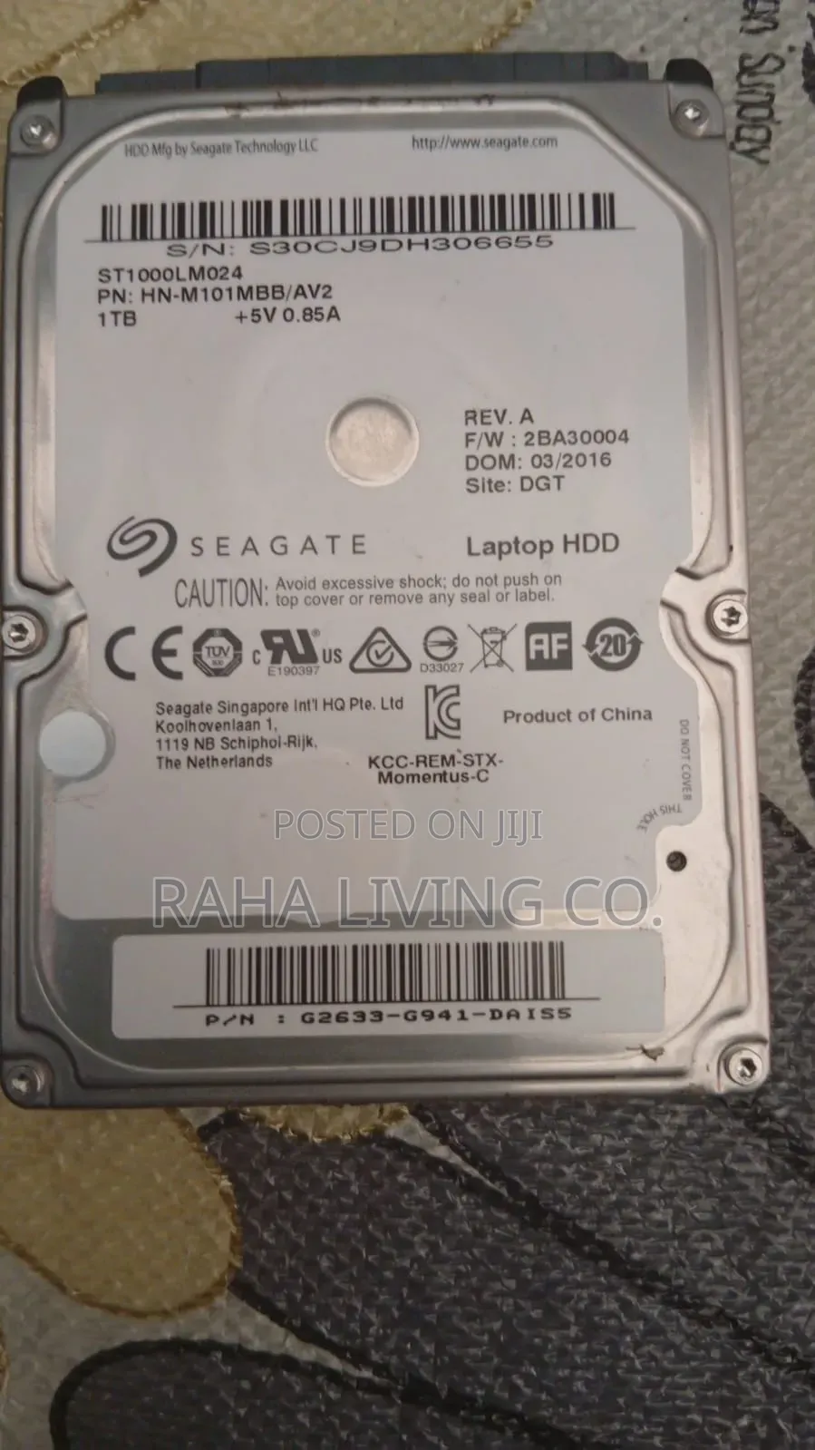 Seagate 1tb Laptop Hard Drive Hdd | St1000lm024