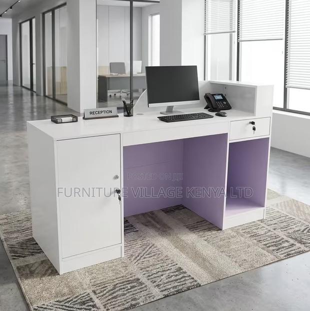 White Executive Office Waiting Desk - thumbnail 8