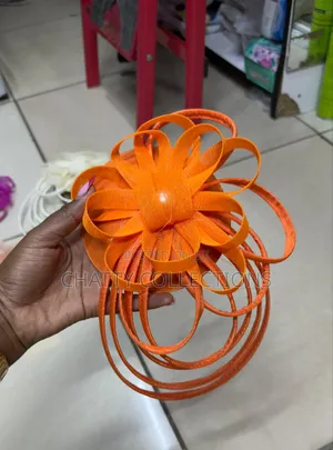 Orange Big Elegant Ladies Fascinators / Headpiece