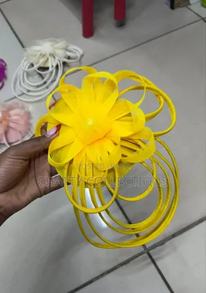Yellow Big Elegant Ladies Fascinators / Headpiece