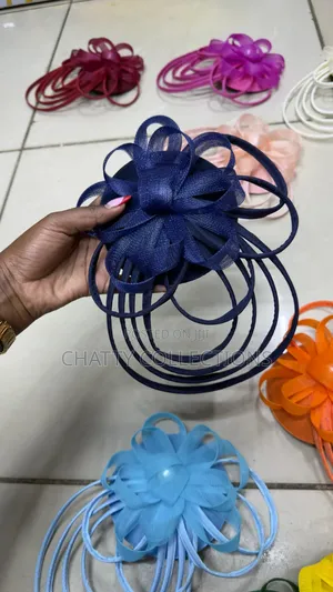 Navy Blue Big Elegant Ladies Fascinators / Headpiece