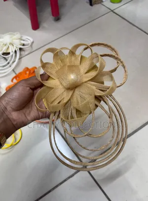 Gold Big Elegant Ladies Fascinators / Headpiece