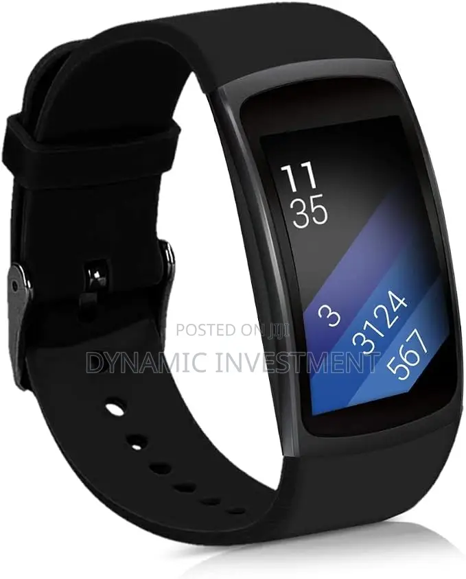 Samsung Gear Fit2 Sm-r360 Silicone Watch Band Strap Black Fit 2