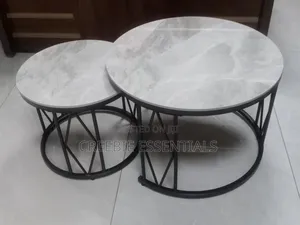 2 in 1 Pure Marble Nesting Table