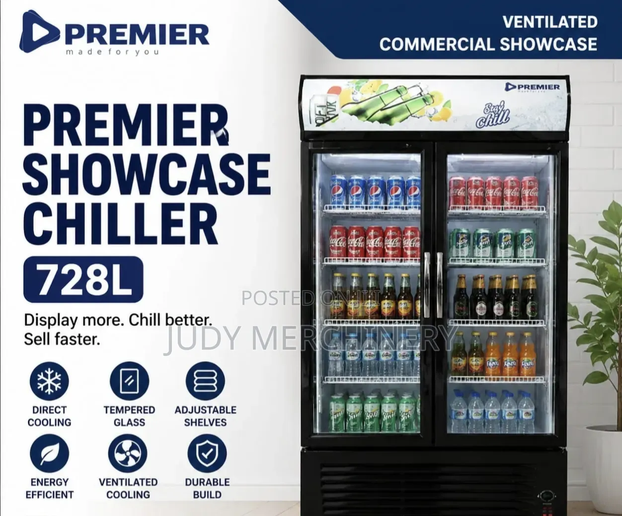 Premier Showcase Chiller 728ltrs