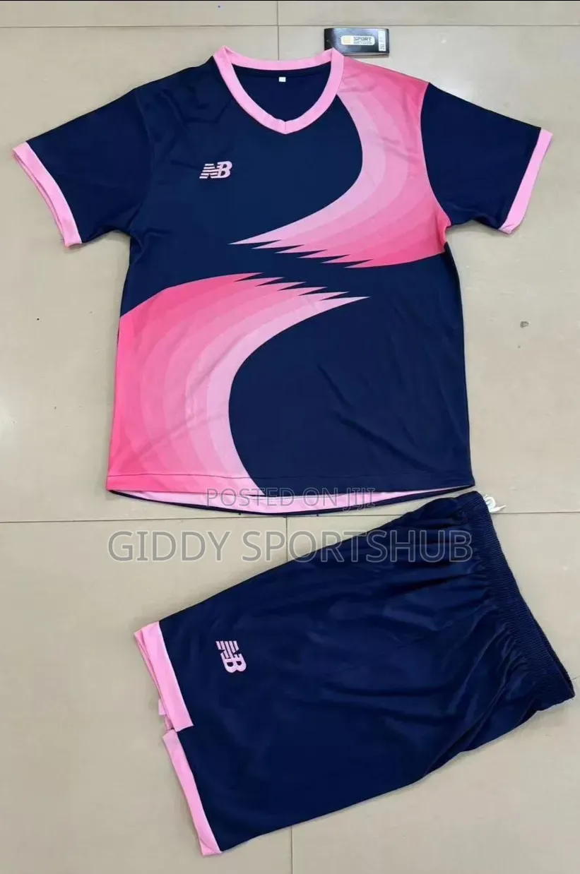 Navy Blue With Pink Football Kits