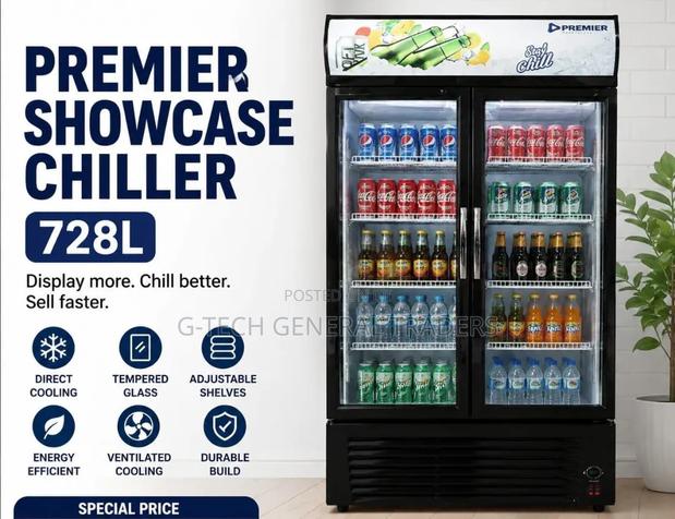 Premier 2 Door Extra Large 728l Showcase Chiller Fridge