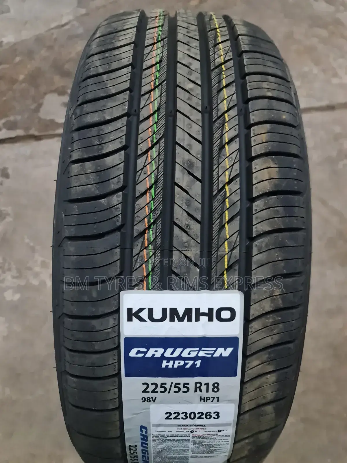 225 /55 R18 Khumo Tires (Korea)