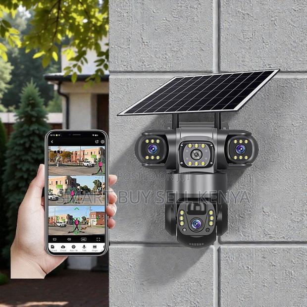Outdoor Security From 20mp Ultra Hd 4g Ptz Triple Lens Solar Camera