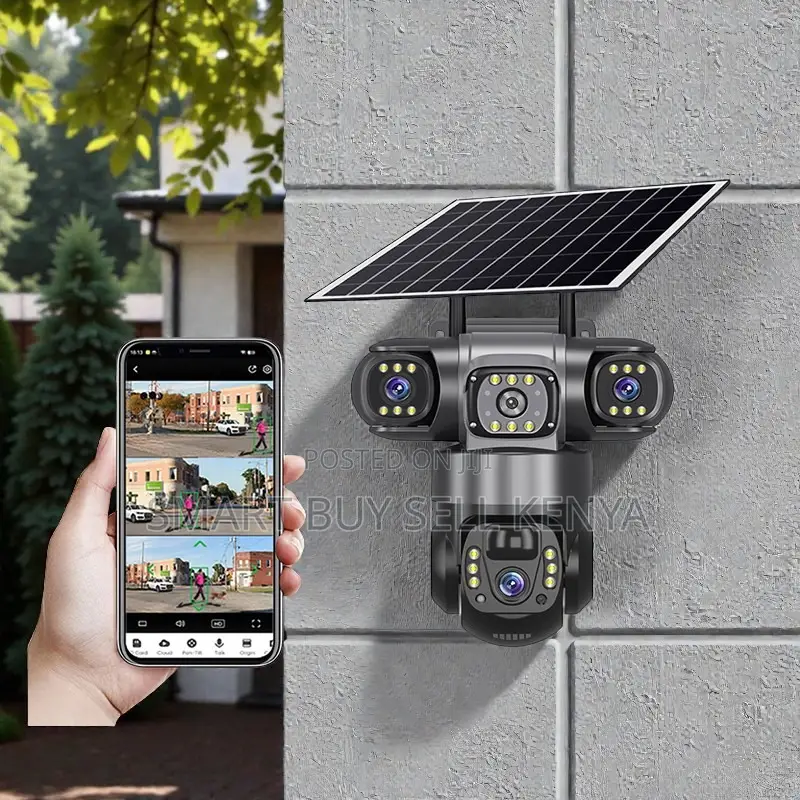 Outdoor Security From 20mp Ultra Hd 4g Ptz Triple Lens Solar Camera