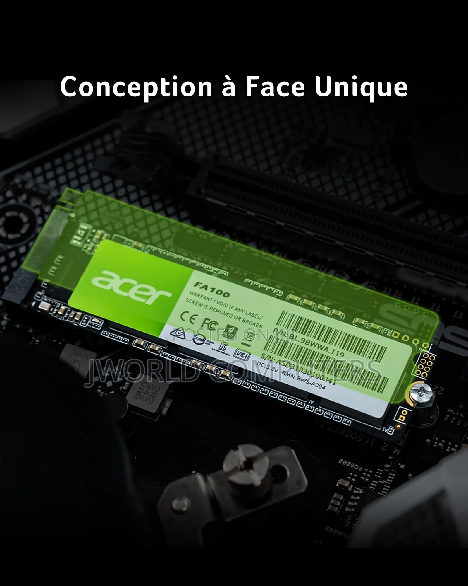 Acer Fa100 Internal SSD M.2 Pcie Gen 3*4 Nvme 2280 - 1tb - Bl.9bwwa