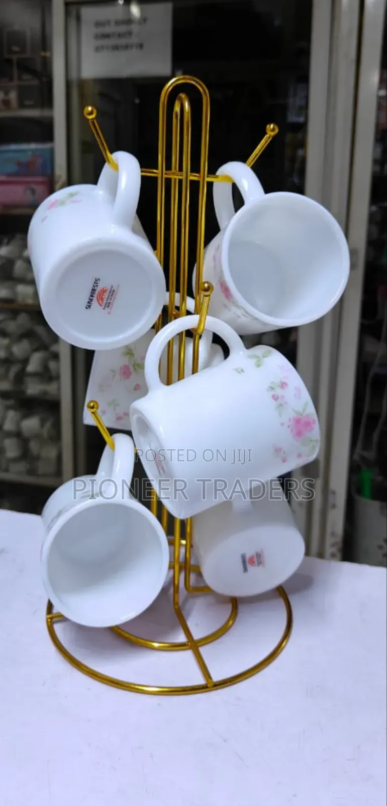 6 PCS Pink Flowed Mug