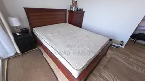 Elegant Wooden Bed, Mattress and Bed Sides 6*7