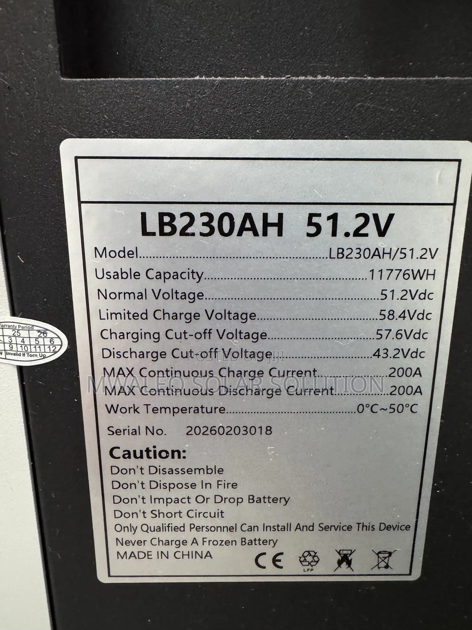 12kwh 230ah 51.2v Lithium Battery Hepu