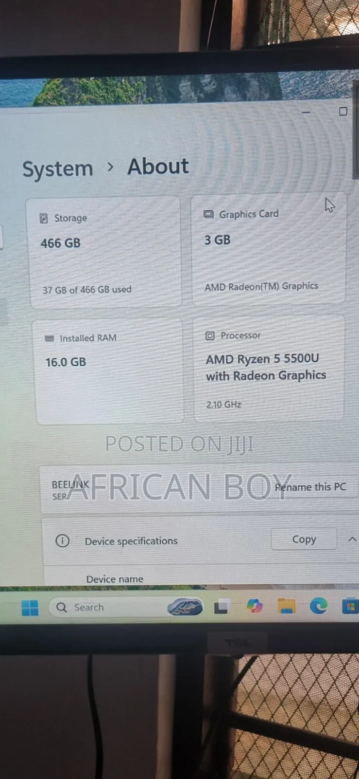 Desktop Computer 16GB AMD Ryzen 5 SSD 256GB