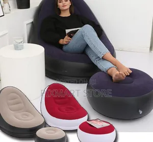 Comfortable Inflatable Chair With Footrest With Pump