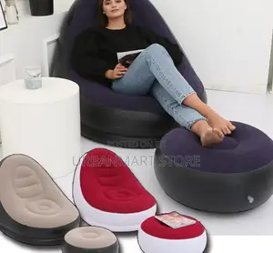 Comfortable Inflatable Chair With Footrest With Pump