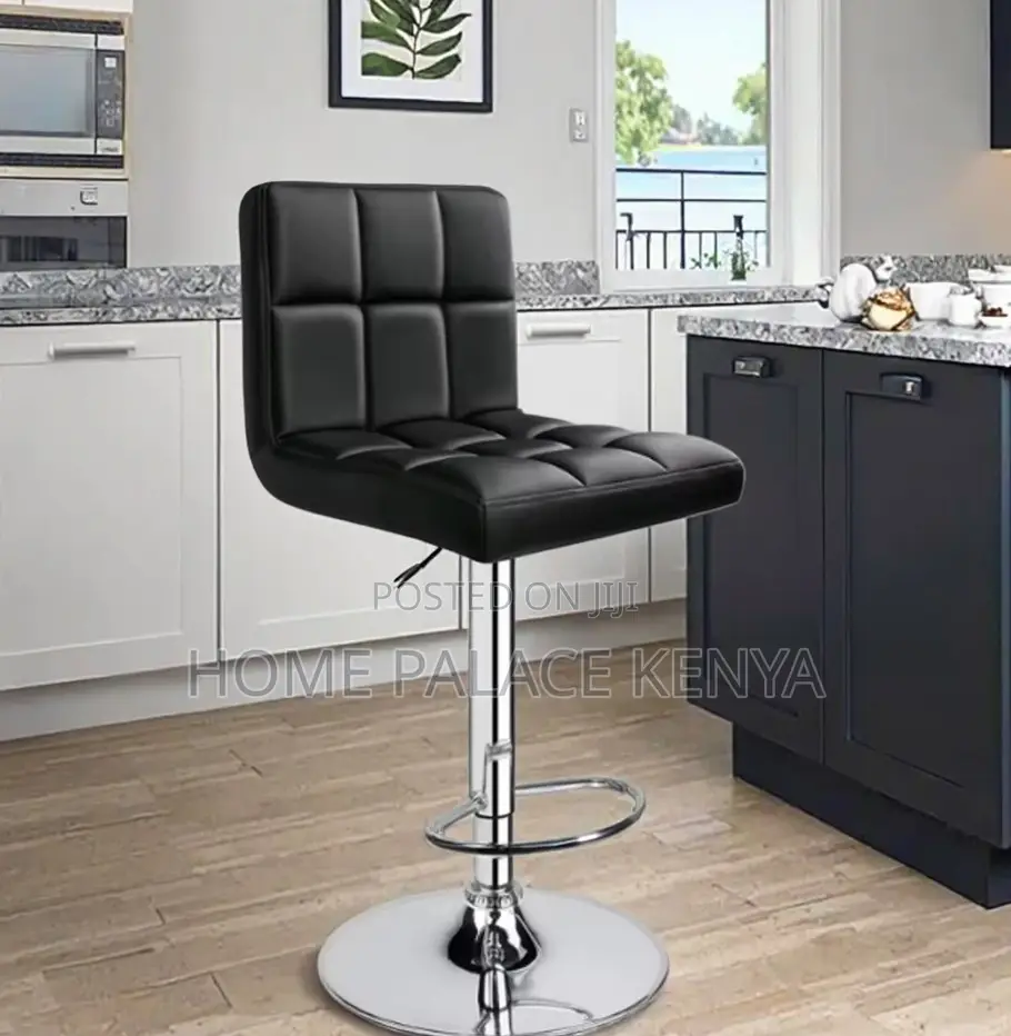 Counter Chair: Adjustable Padded Seat With Backrestst