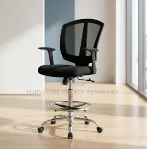 Cashier Adjustable Mesh Seat With Footrest