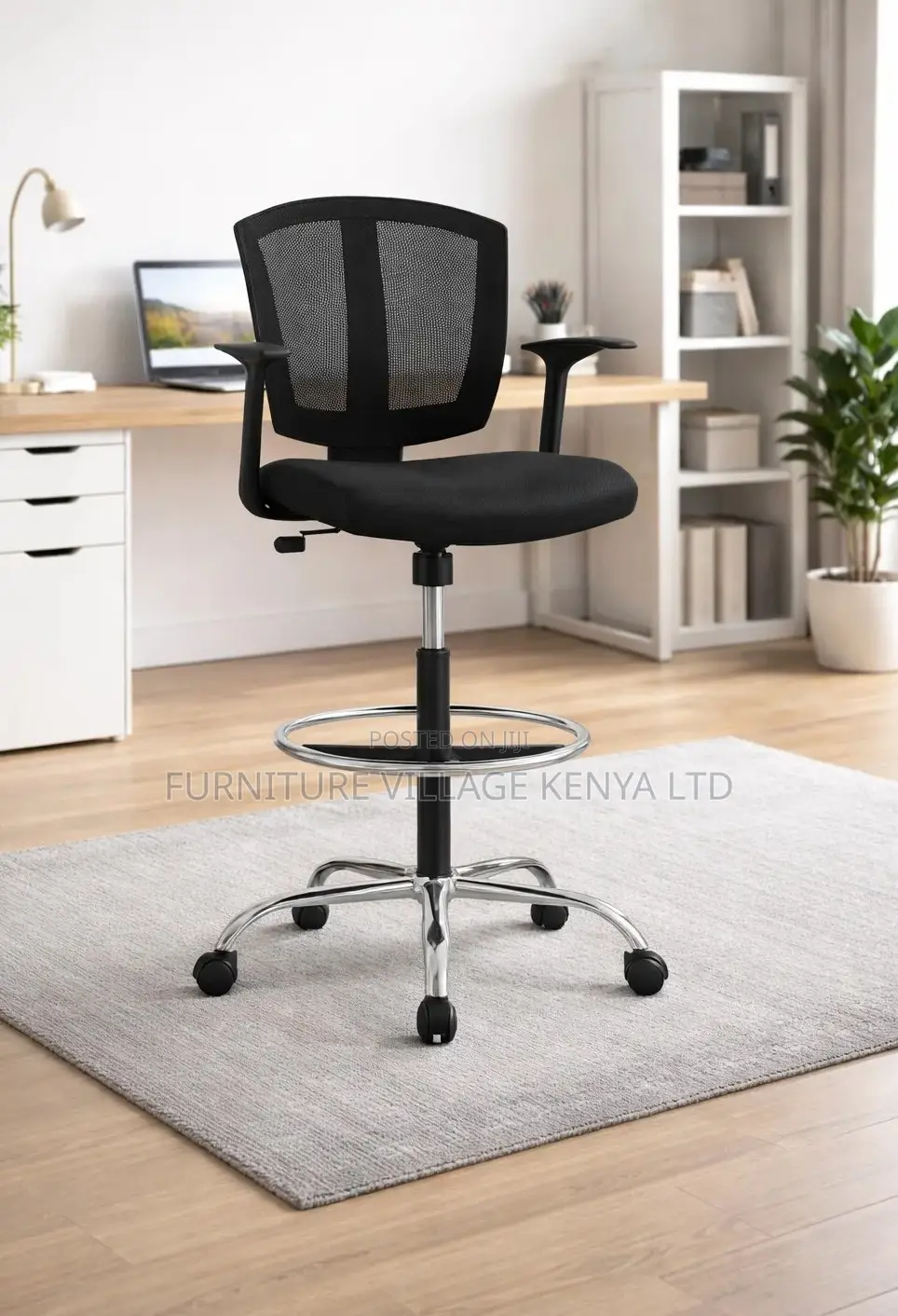Cashier Adjustable Mesh Seat With Footrest
