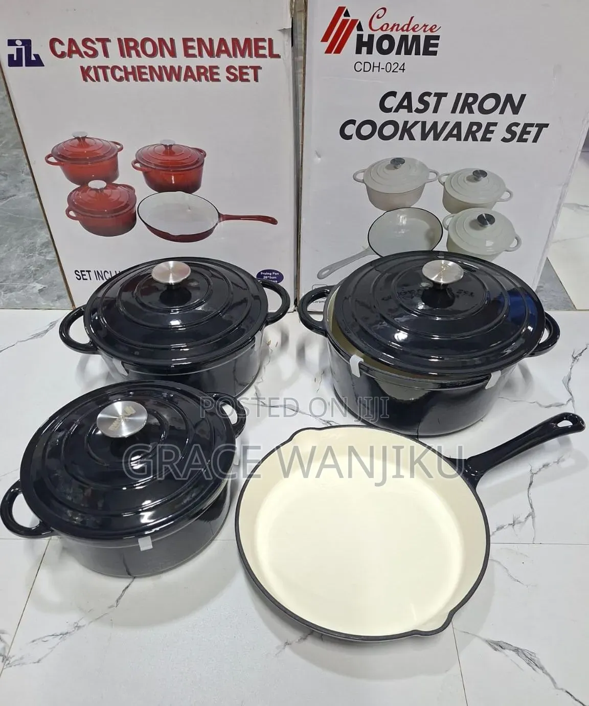 7pcs Cast Iron Cookware Set