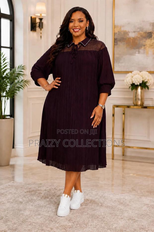 Classy Chiffon Dress -
M-2xl - thumbnail 3