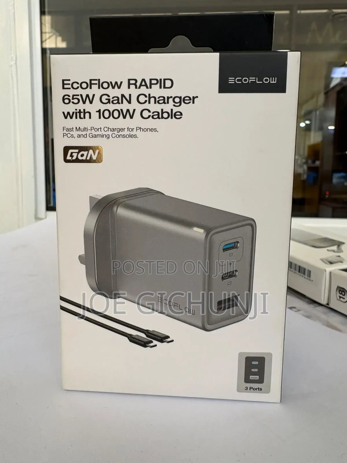 Ecoflow Rapid 65w Gan Charger With 100w Cable