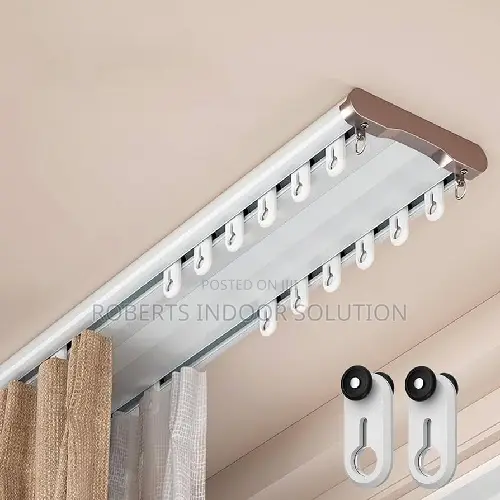 All-in-One Ceiling Mounted Double Curtain Track Kit