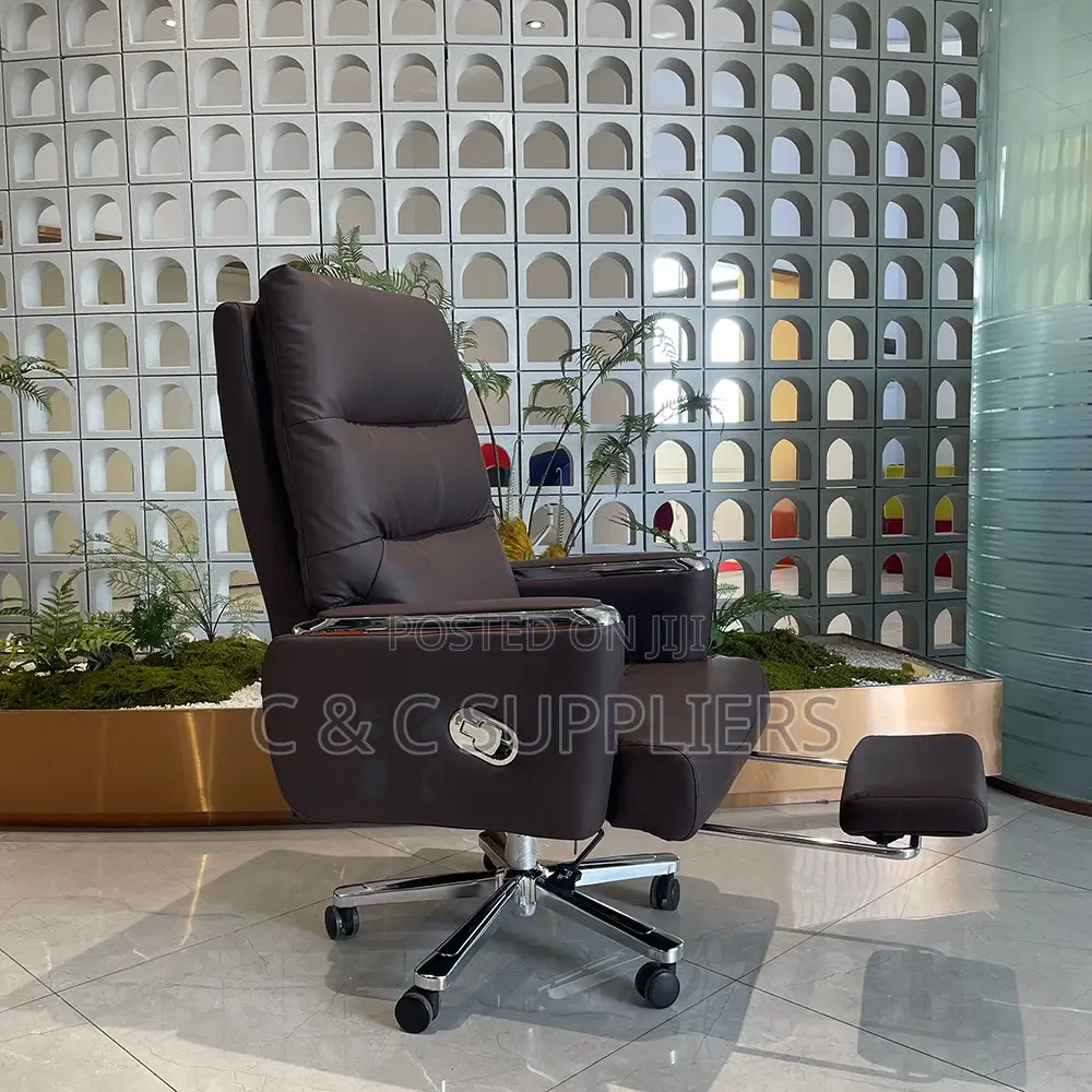 Office Leather Chair With Footrest