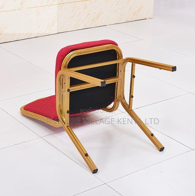 Stackable Metal Frame Upholstered Banquet Chair - thumbnail 2