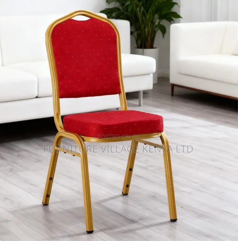 Stackable Metal Frame Upholstered Banquet Chair
