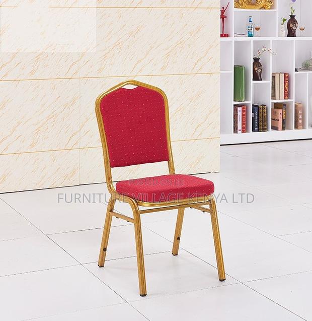 Stackable Metal Frame Upholstered Banquet Chair - thumbnail 5