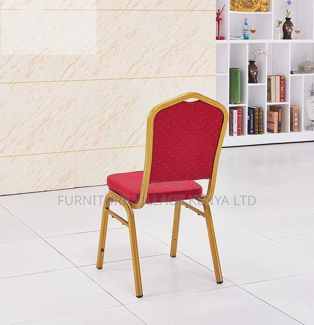 Stackable Metal Frame Upholstered Banquet Chair - thumbnail 6