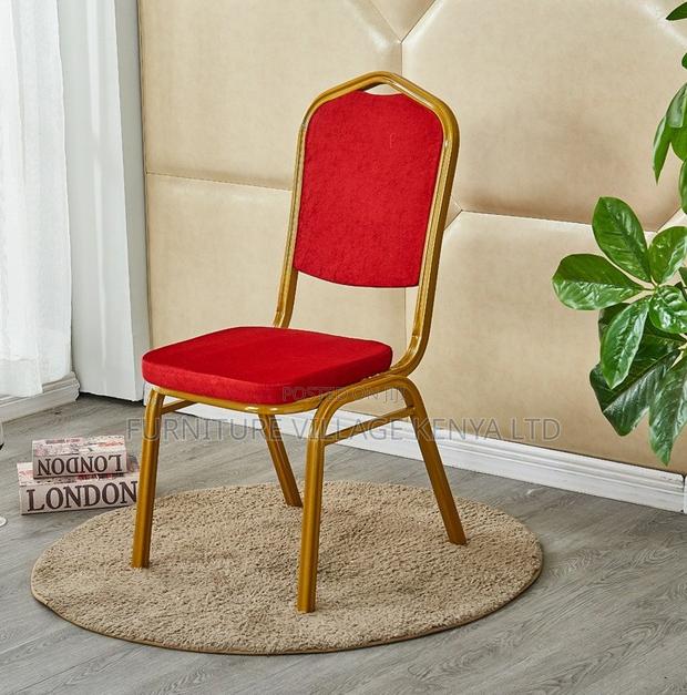 Stackable Metal Frame Upholstered Banquet Chair - thumbnail 8