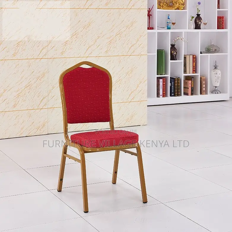 Stackable Metal Frame Upholstered Banquet Chair