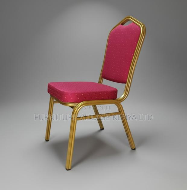Stackable Metal Frame Upholstered Banquet Chair - thumbnail 10
